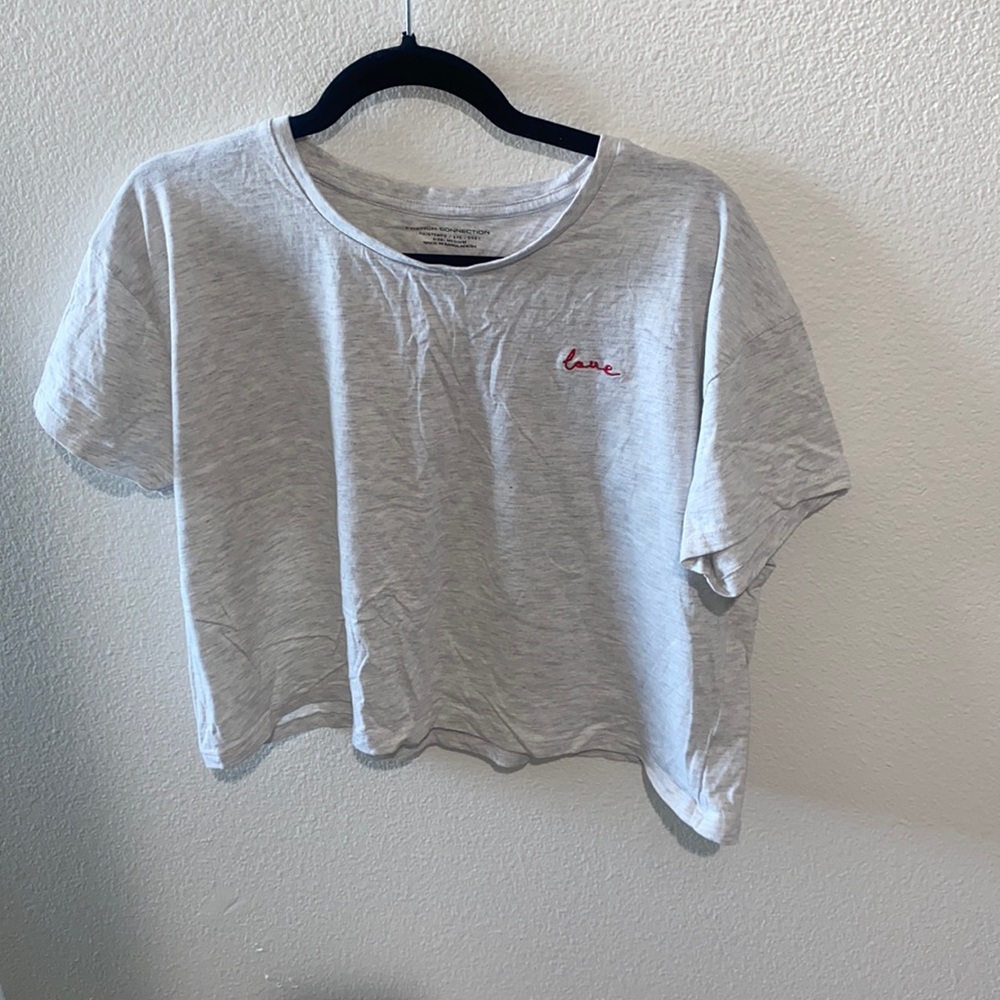 French Connection LOVE Crop Top